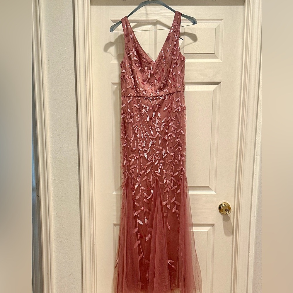 Ever Pretty Rose Mauve Sequin Tulle Prom Dress NWT